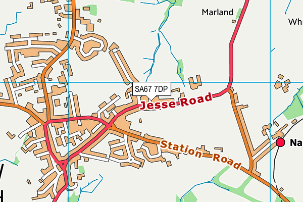 SA67 7DP map - OS VectorMap District (Ordnance Survey)