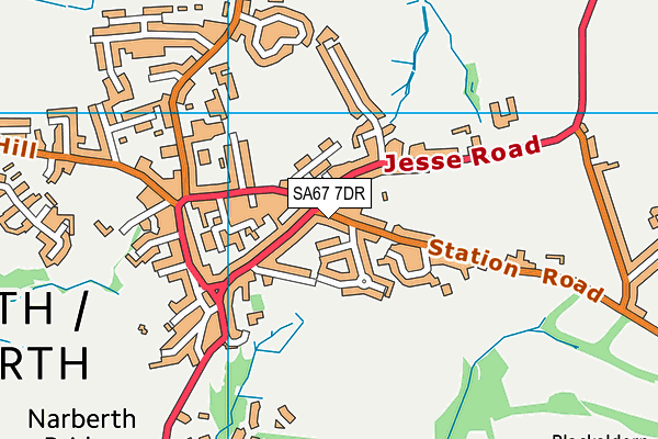 SA67 7DR map - OS VectorMap District (Ordnance Survey)