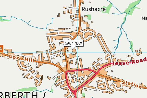 SA67 7DW map - OS VectorMap District (Ordnance Survey)