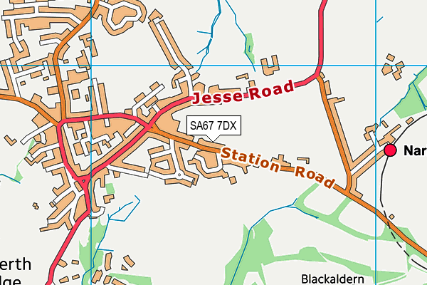 SA67 7DX map - OS VectorMap District (Ordnance Survey)