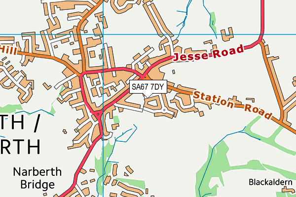 SA67 7DY map - OS VectorMap District (Ordnance Survey)