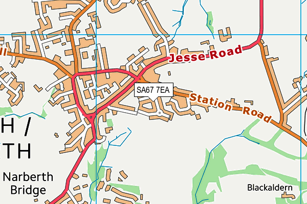 SA67 7EA map - OS VectorMap District (Ordnance Survey)