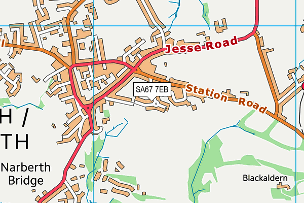SA67 7EB map - OS VectorMap District (Ordnance Survey)