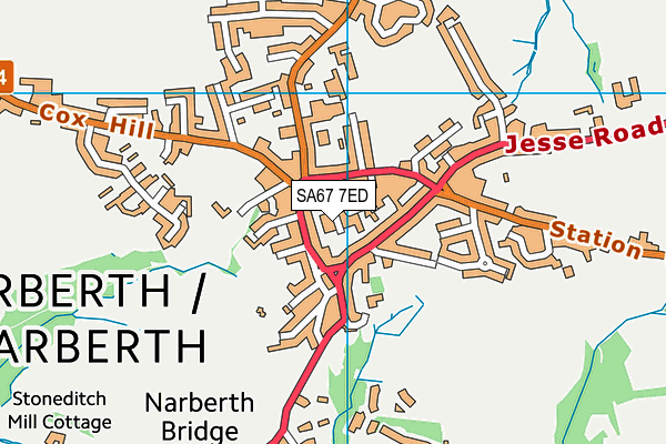 SA67 7ED map - OS VectorMap District (Ordnance Survey)