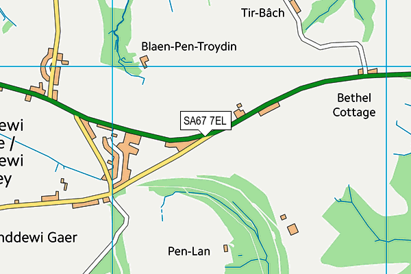 SA67 7EL map - OS VectorMap District (Ordnance Survey)