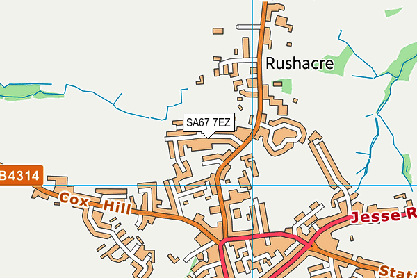 SA67 7EZ map - OS VectorMap District (Ordnance Survey)
