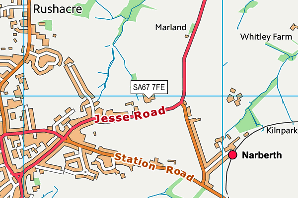 SA67 7FE map - OS VectorMap District (Ordnance Survey)