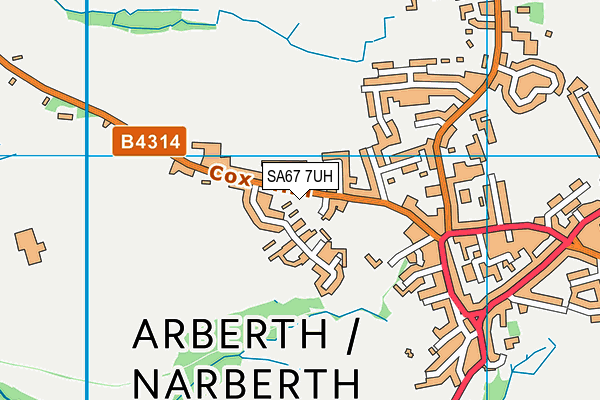 SA67 7UH map - OS VectorMap District (Ordnance Survey)