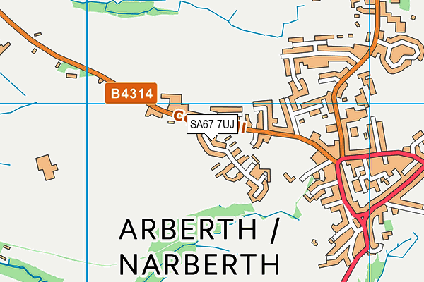 SA67 7UJ map - OS VectorMap District (Ordnance Survey)