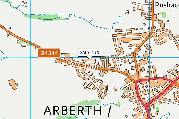 SA67 7UN map - OS VectorMap District (Ordnance Survey)