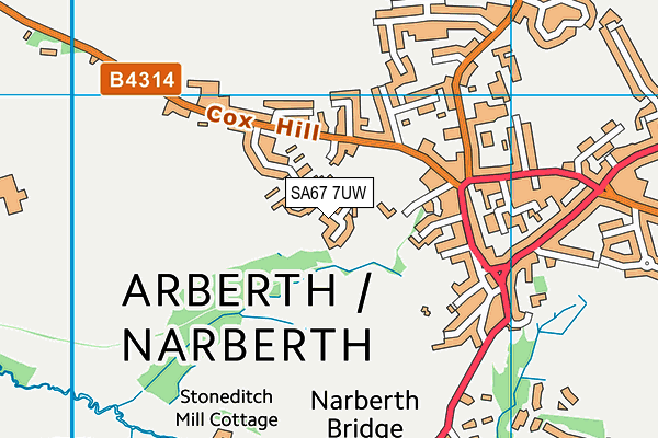 SA67 7UW map - OS VectorMap District (Ordnance Survey)