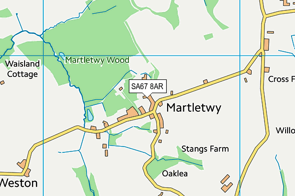 SA67 8AR map - OS VectorMap District (Ordnance Survey)