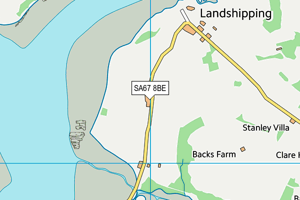 SA67 8BE map - OS VectorMap District (Ordnance Survey)
