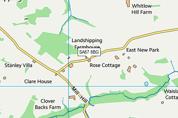 SA67 8BG map - OS VectorMap District (Ordnance Survey)