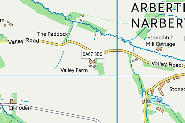 SA67 8BS map - OS VectorMap District (Ordnance Survey)