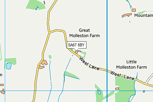 SA67 8BY map - OS VectorMap District (Ordnance Survey)