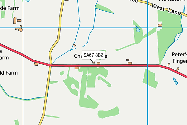 SA67 8BZ map - OS VectorMap District (Ordnance Survey)