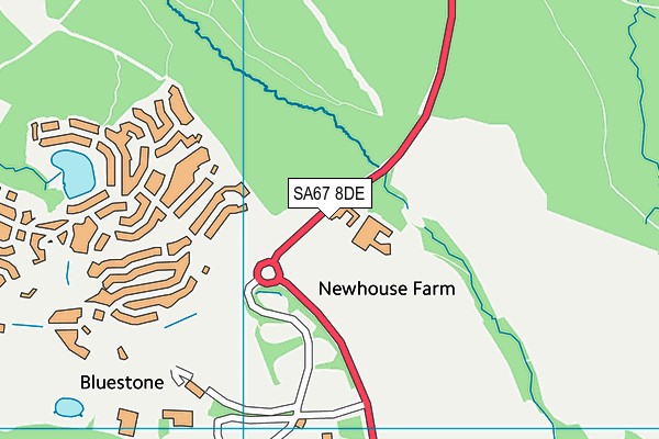 SA67 8DE map - OS VectorMap District (Ordnance Survey)