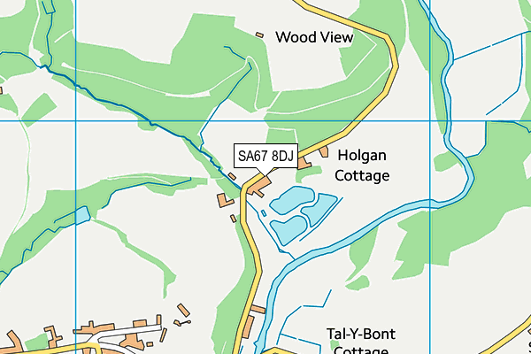 SA67 8DJ map - OS VectorMap District (Ordnance Survey)