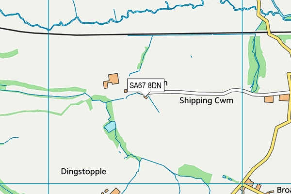 SA67 8DN map - OS VectorMap District (Ordnance Survey)