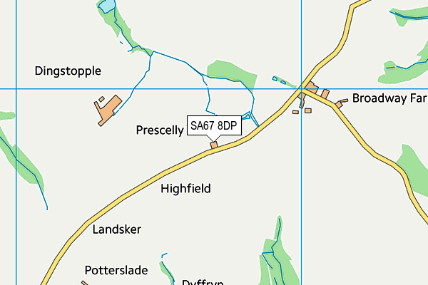 SA67 8DP map - OS VectorMap District (Ordnance Survey)