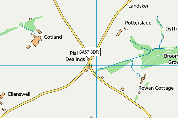 SA67 8DR map - OS VectorMap District (Ordnance Survey)