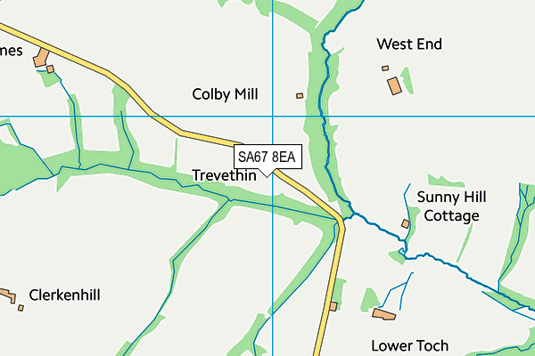 SA67 8EA map - OS VectorMap District (Ordnance Survey)