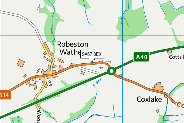 SA67 8EX map - OS VectorMap District (Ordnance Survey)