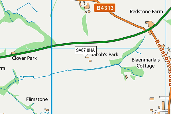 SA67 8HA map - OS VectorMap District (Ordnance Survey)