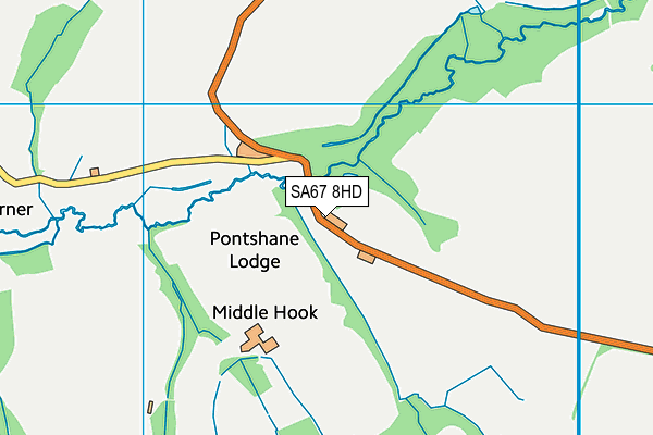 SA67 8HD map - OS VectorMap District (Ordnance Survey)