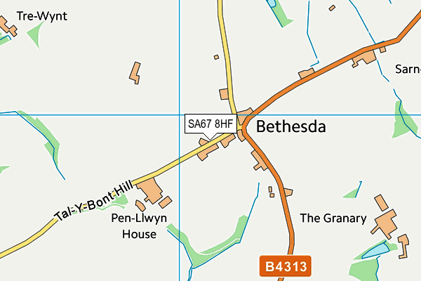 SA67 8HF map - OS VectorMap District (Ordnance Survey)