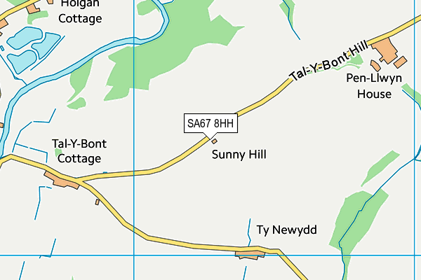 SA67 8HH map - OS VectorMap District (Ordnance Survey)