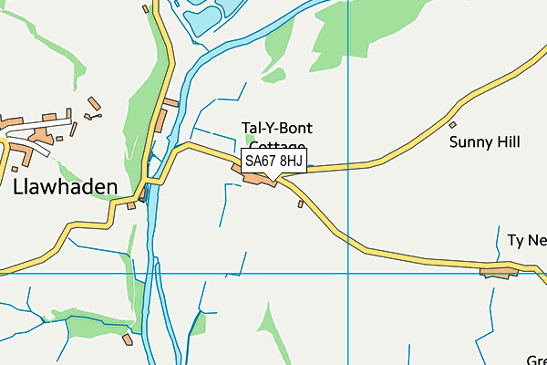 SA67 8HJ map - OS VectorMap District (Ordnance Survey)