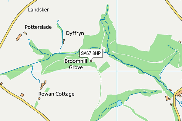 SA67 8HP map - OS VectorMap District (Ordnance Survey)