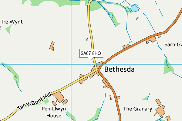 SA67 8HQ map - OS VectorMap District (Ordnance Survey)