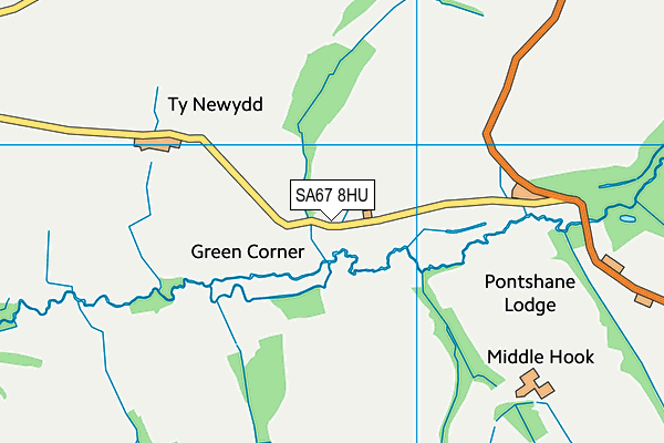 SA67 8HU map - OS VectorMap District (Ordnance Survey)