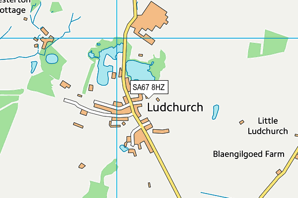 SA67 8HZ map - OS VectorMap District (Ordnance Survey)