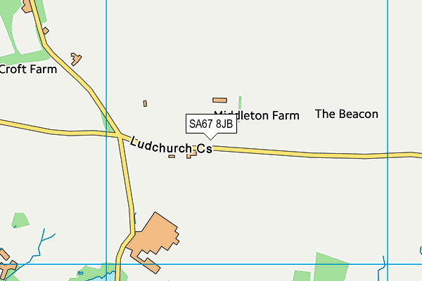 SA67 8JB map - OS VectorMap District (Ordnance Survey)