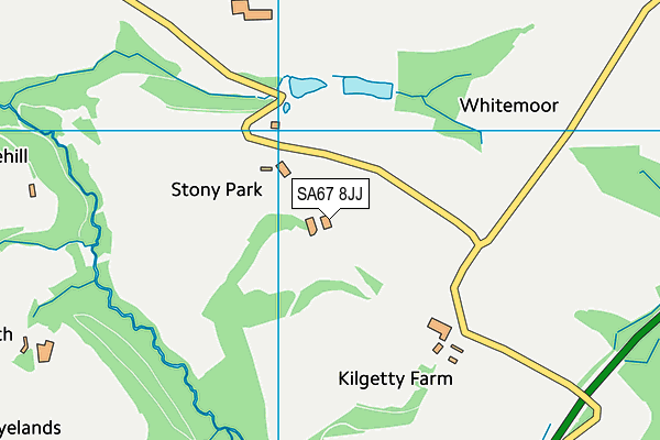 SA67 8JJ map - OS VectorMap District (Ordnance Survey)