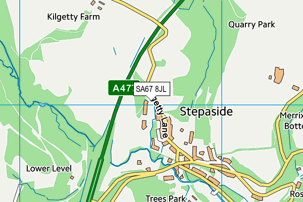 SA67 8JL map - OS VectorMap District (Ordnance Survey)