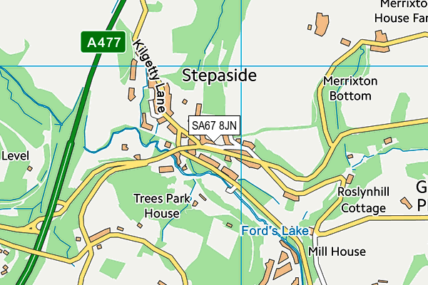 SA67 8JN map - OS VectorMap District (Ordnance Survey)