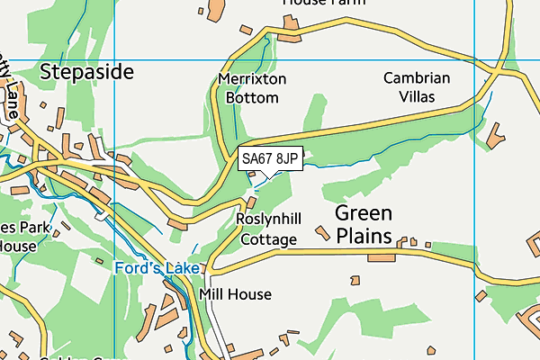 SA67 8JP map - OS VectorMap District (Ordnance Survey)