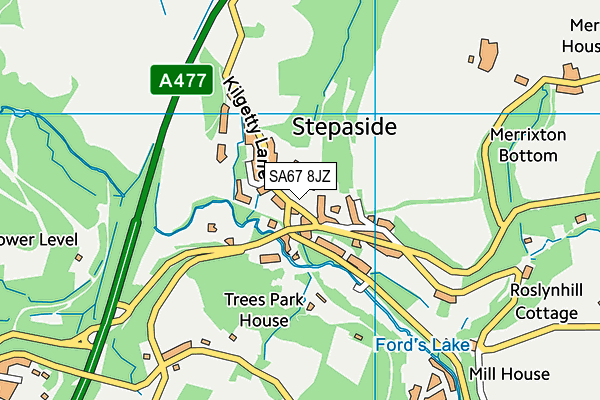 SA67 8JZ map - OS VectorMap District (Ordnance Survey)