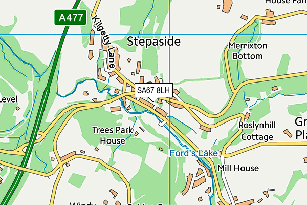 SA67 8LH map - OS VectorMap District (Ordnance Survey)