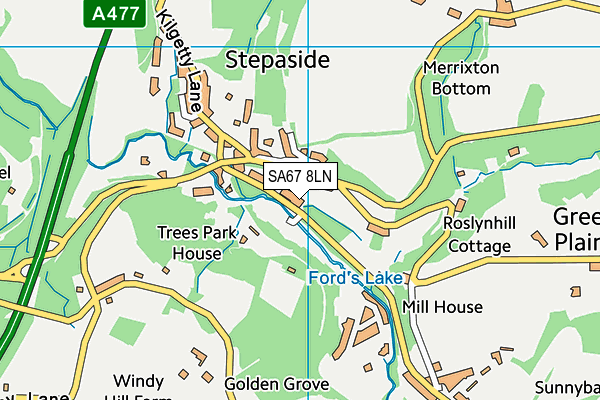 SA67 8LN map - OS VectorMap District (Ordnance Survey)