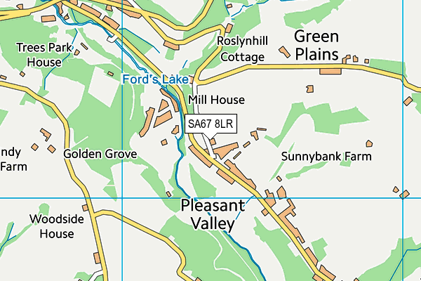 SA67 8LR map - OS VectorMap District (Ordnance Survey)