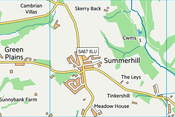 SA67 8LU map - OS VectorMap District (Ordnance Survey)