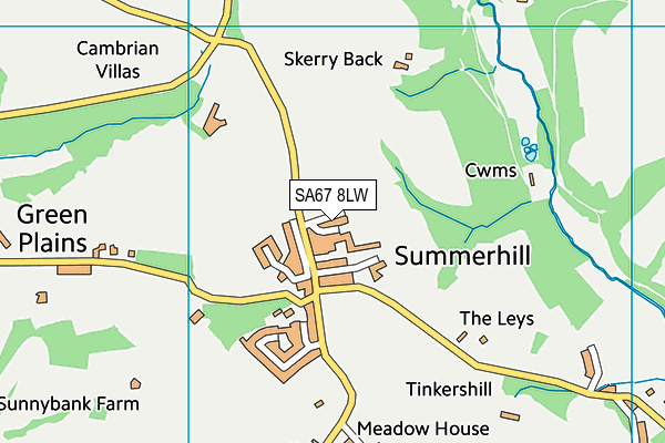 SA67 8LW map - OS VectorMap District (Ordnance Survey)