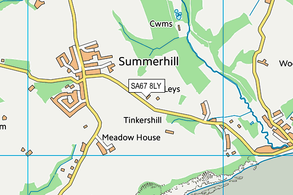 SA67 8LY map - OS VectorMap District (Ordnance Survey)