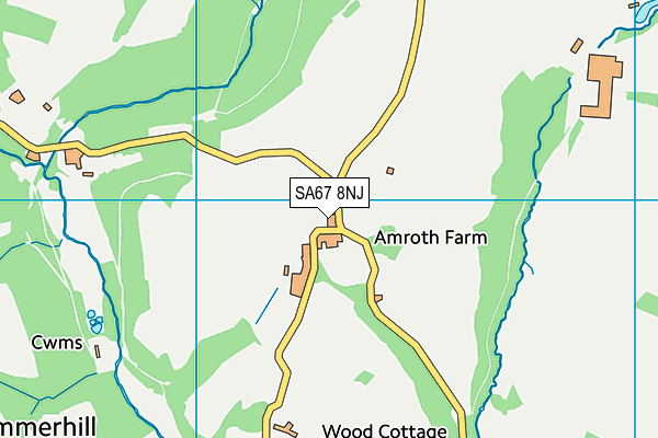 SA67 8NJ map - OS VectorMap District (Ordnance Survey)